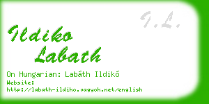 ildiko labath business card