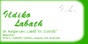 ildiko labath business card